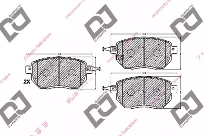 Комплект тормозных колодок DJ PARTS BP1409